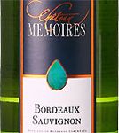 AOC Bordeaux sauvignon Château Mémoires Cuvée 2010